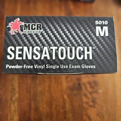 MCR Sensatouch 5010M 5ml Single Use Powder free Vinyl Gloves 1 box Free Shipping - Thumbnail 4