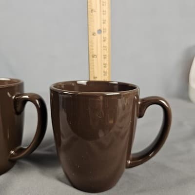 Set Of 2 Corelle Coffee Mug Chocolate Brown Stoneware Tea Cocoa Cup Mug - Thumbnail 7
