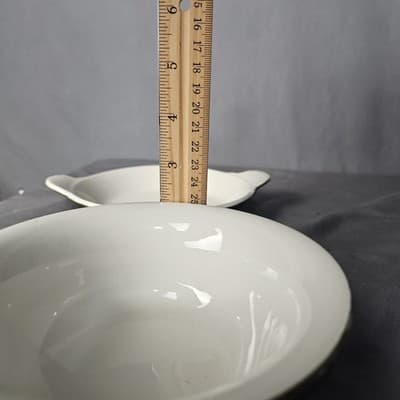 HALL Pottery Vintage 434 Ceramic Round Baking Dish & 392 Bowl Avocado green - Thumbnail 15