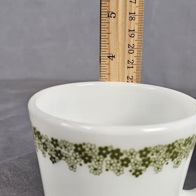 Vintage Pyrex Corelle Spring Blossom Milk Glass Mugs Set of 2 - Thumbnail 6