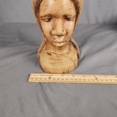 Folk Art Vintage Midcentury Wood Carving Sculpture Jamaica Signed T. Plummer - Thumbnail 10
