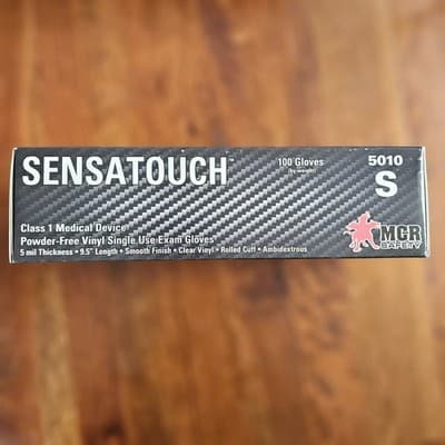 MCR Sensatouch 5010S 5ml Single Use Powder free Vinyl Gloves 1 box Free Shipping - Thumbnail 2