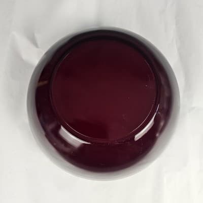 Vintage Anchor Hocking Royal Ruby Red 8.5” Round Glass Serving Bowl 3” Tall - Thumbnail 4
