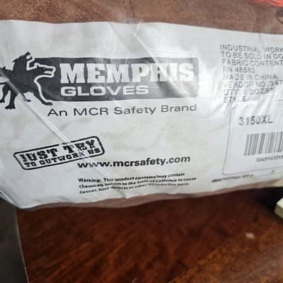 Memphis 3150XL Lined Leather Gloves Brown Suede 1 Doz Pairs FREE SHIPPING - Thumbnail 3