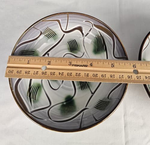 Ucagco Japan Rice Soup Cereal Bowls Vintage MCM Mid Century 5.75"x2", 2 piece - Thumbnail 3