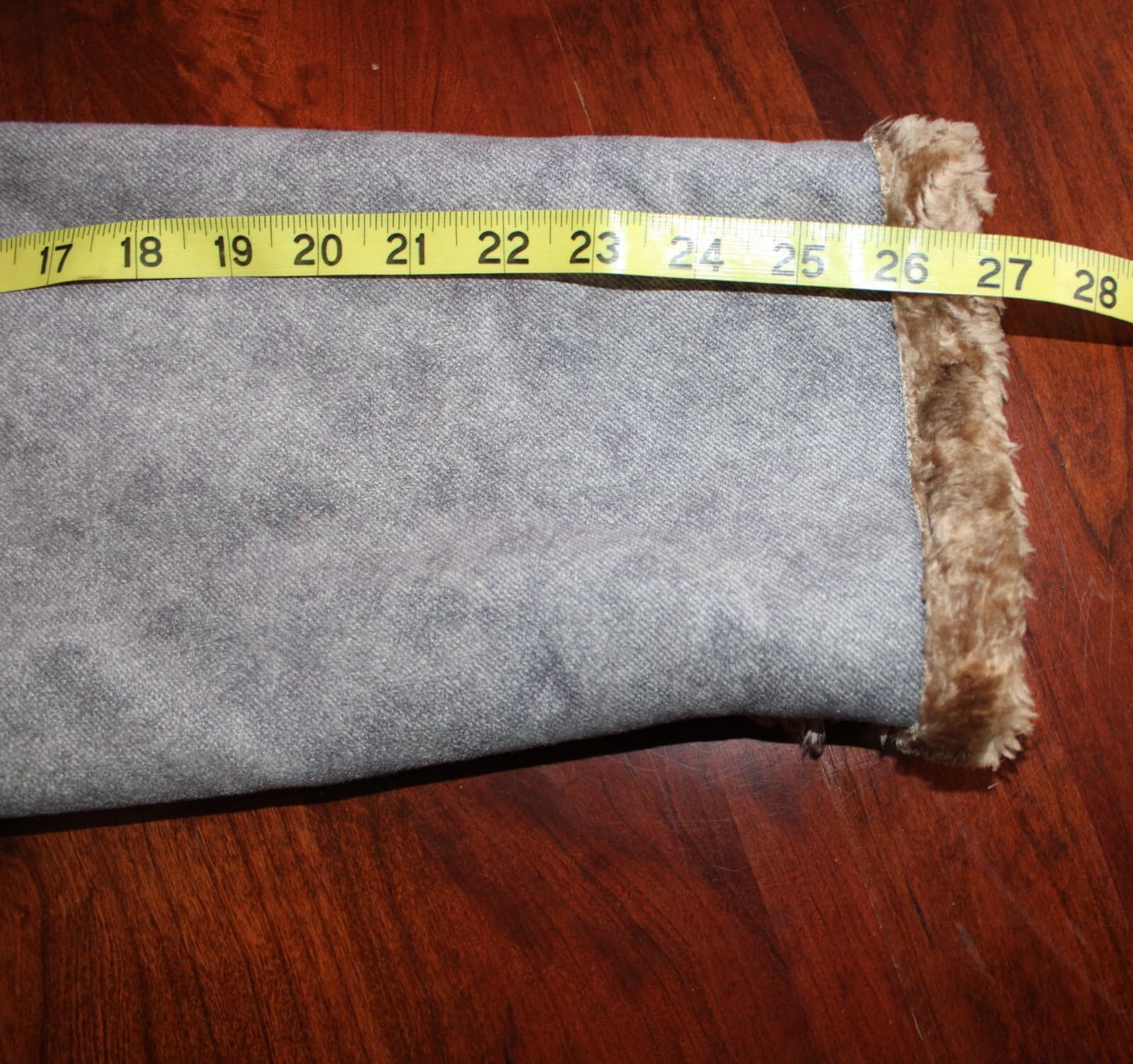 Cabela's Womens Sz Large Jacket Faux Suede Gray Winter Coat Lined Zipper Fur - Thumbnail 10