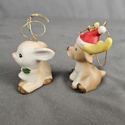 Homce Christmas Deer Ornaments Cute Buck & Doe Reindeer - Thumbnail 4