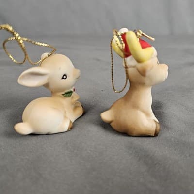 Homce Christmas Deer Ornaments Cute Buck & Doe Reindeer - Thumbnail 6