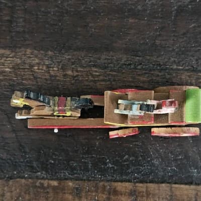 Vintage Handmade Wooden Miniature Horse & Carriage Figure Japan Free Shipping - Thumbnail 6