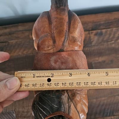 Vintage Handmade Leather Horse Figurine Statue Equestrian - Thumbnail 9
