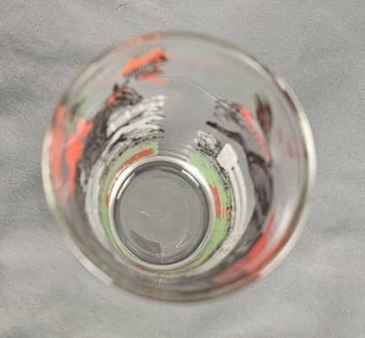 Hazel Atlas Tumbler Glass Hunt Scene Jump 16 oz Equestrian drinkware 6" H - Thumbnail 6