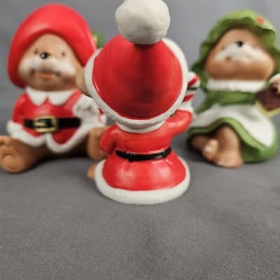 Homco Claus Family Bears Santa and Mrs. w/ Child Set of 3 Figurines #5600 - Thumbnail 14