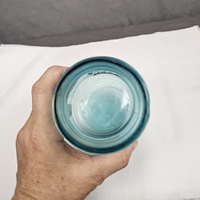 Ball Perfect Mason "LUCKY" NO. 13 Blue Quart Canning Jar - Thumbnail 5