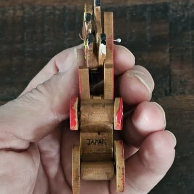 Vintage Handmade Wooden Miniature Horse & Carriage Figure Japan Free Shipping - Thumbnail 11