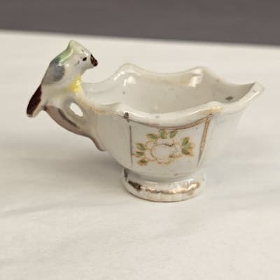 2 Vintage Occupied Japan Miniatures - Pitcher & Teacup with Bird - Thumbnail 6