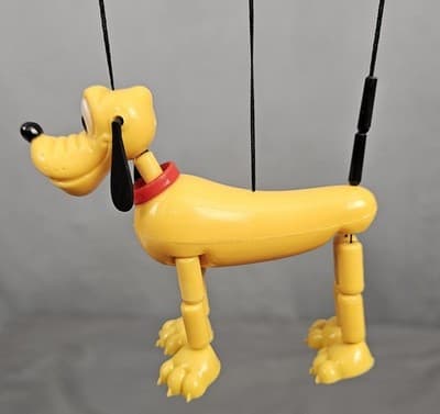 Vintage 1970's Plastic Walt Disney Pluto String Puppet Marionette - Thumbnail 8
