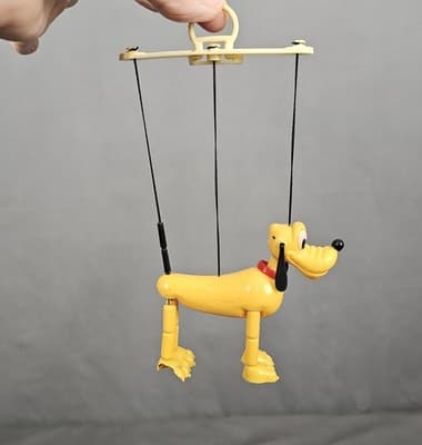 Vintage 1970's Plastic Walt Disney Pluto String Puppet Marionette - Thumbnail 4