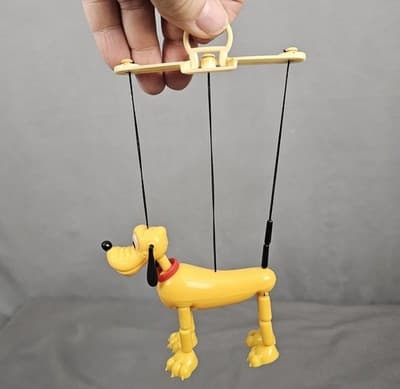 Vintage 1970's Plastic Walt Disney Pluto String Puppet Marionette - Thumbnail 7