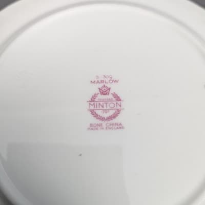 Minton Marlow Bone China Bread Plates 6.25 Dia Set of 5 England - Thumbnail 7