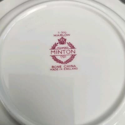 Minton Marlow Bone China Soup Salad Bowls 7.75" Dia Set of 5 - Thumbnail 6
