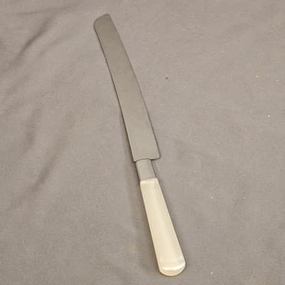 Stainless Steel Bread Cake Knife Alabaster Look Handle Serving Utensil - Thumbnail 3