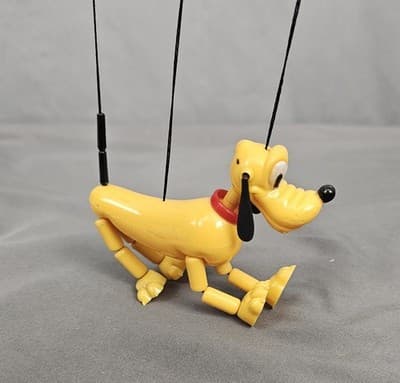 Vintage 1970's Plastic Walt Disney Pluto String Puppet Marionette - Thumbnail 3