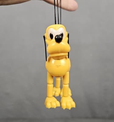 Vintage 1970's Plastic Walt Disney Pluto String Puppet Marionette - Thumbnail 6