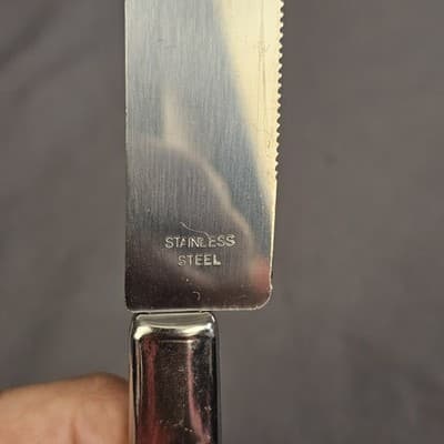 Stainless Steel Bread Cake Knife Alabaster Look Handle Serving Utensil - Thumbnail 4