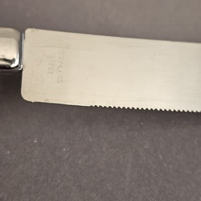Stainless Steel Bread Cake Knife Alabaster Look Handle Serving Utensil - Thumbnail 5