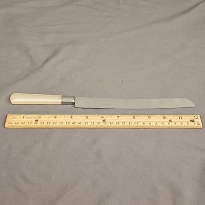 Stainless Steel Bread Cake Knife Alabaster Look Handle Serving Utensil - Thumbnail 6