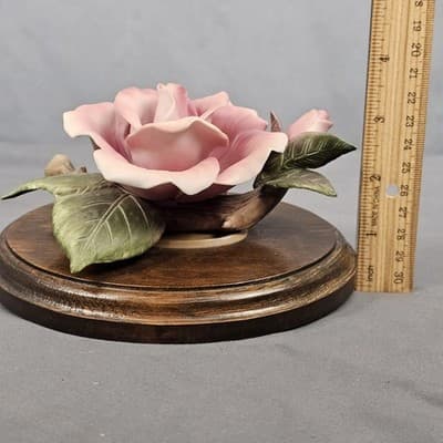 Vintage Porcelain China Pink Rose Flower Figurine Collection Handpainted Decor - Thumbnail 9