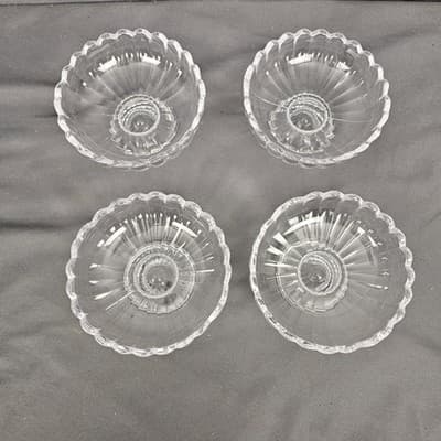 Odyssey by Mikasa Clear Panel Ribbed Design Set of 4 Dessert Bowls - Thumbnail 5