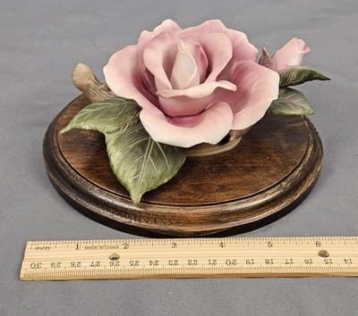 Vintage Porcelain China Pink Rose Flower Figurine Collection Handpainted Decor - Thumbnail 8