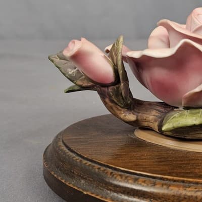Vintage Porcelain China Pink Rose Flower Figurine Collection Handpainted Decor - Thumbnail 6