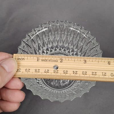 Vintage Libbey Sugar Trinket Bowl Candy Dish Cut Glass Excellent - Thumbnail 8