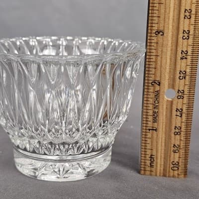 Vintage Libbey Sugar Trinket Bowl Candy Dish Cut Glass Excellent - Thumbnail 9