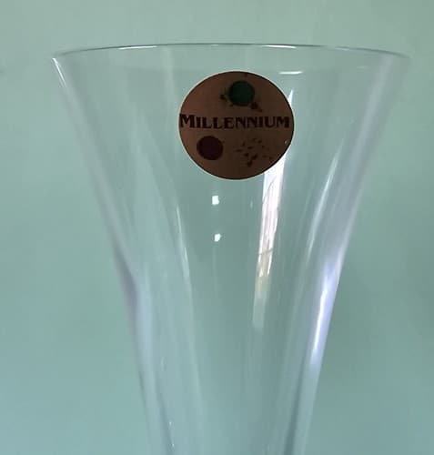 VTG Y2K 2000 Millennium Cristal D'Arques Champagne Flutes France Lead Crystal - Thumbnail 3