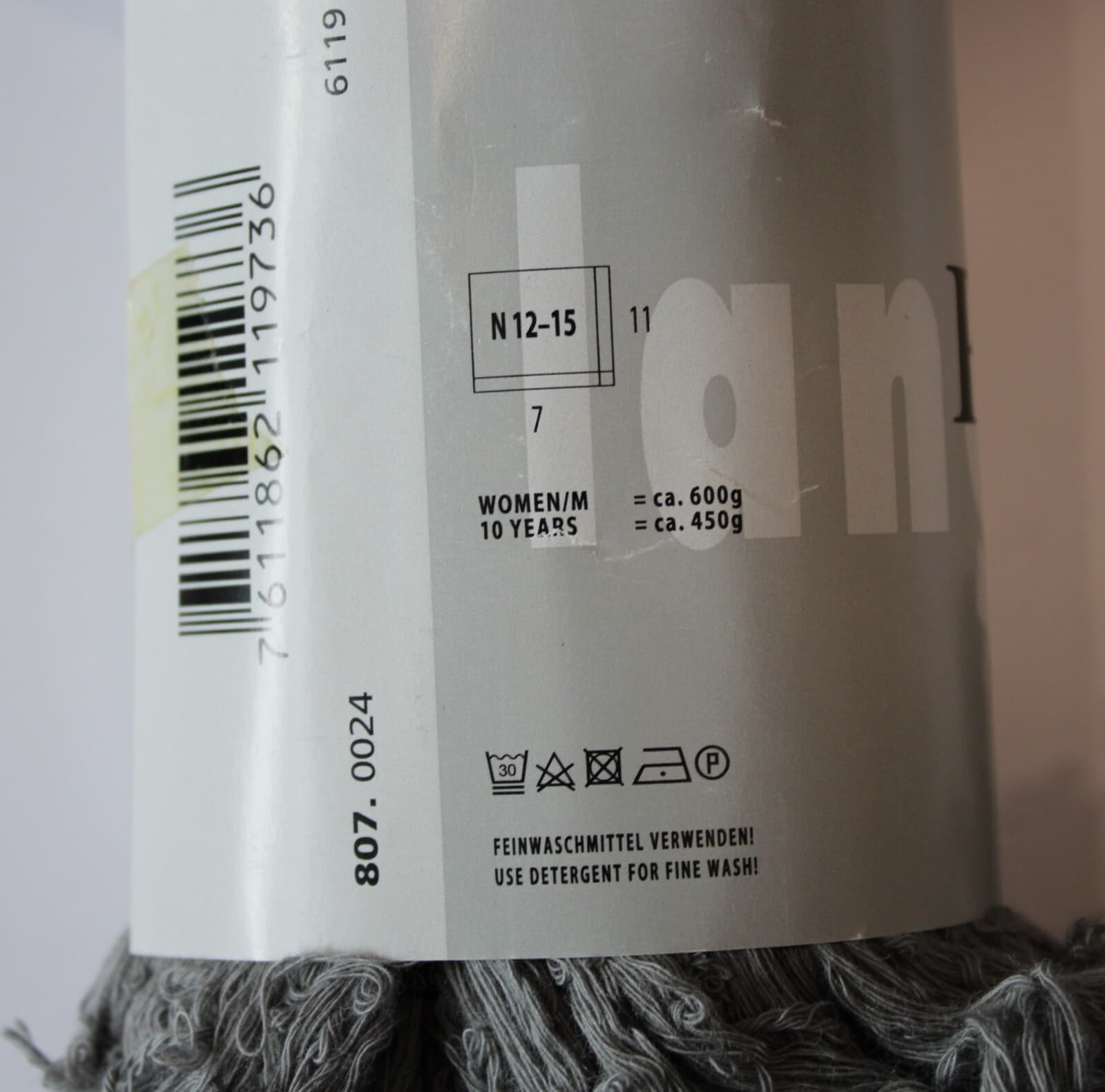 SALE Lang Pareo 100% Cotton 100gr 50m Gray - Thumbnail 3