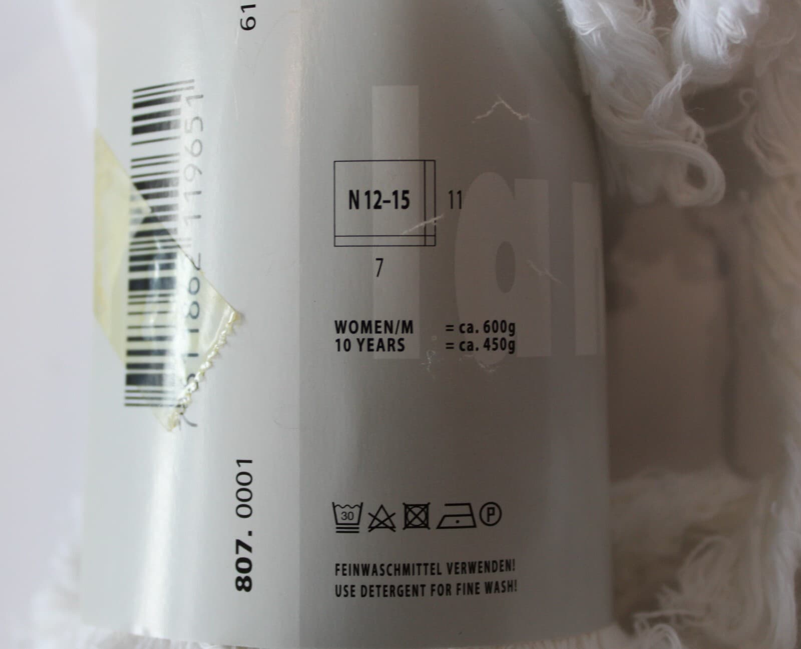 SALE Lang Pareo 100% Cotton 100gr 50m White - Thumbnail 3