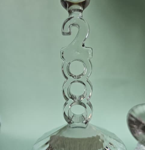 VTG Y2K 2000 Millennium Cristal D'Arques Champagne Flutes France Lead Crystal - Thumbnail 6