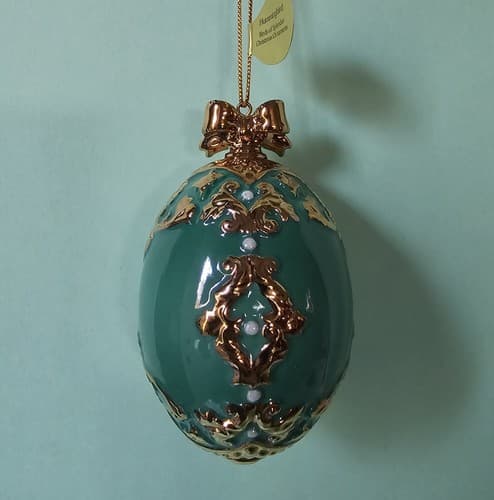 Danbury Mint Hummingbird Christmas Ornament Birds of Splendor Egg 3.5" - Thumbnail 2