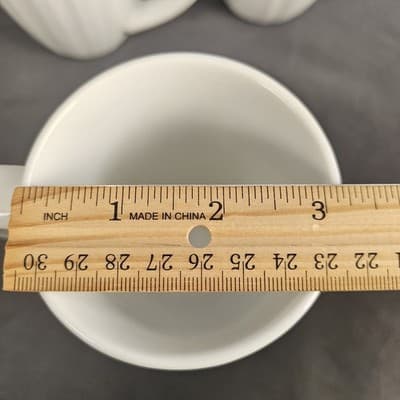 Corningware Tableware 3 Coffee Tea Mugs French White Casual China Porcelain - Thumbnail 9