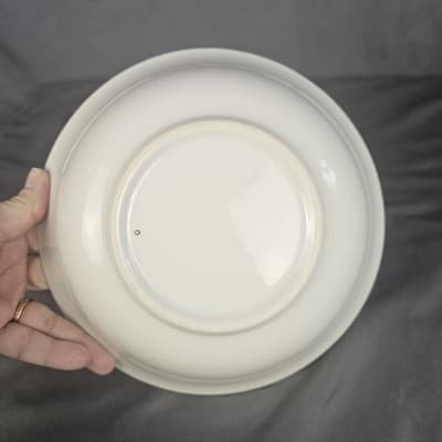 Vintage MCM Restaurant Ware Aqua Band Pasta Bowl Homer Laughlin Style Unmarked - Thumbnail 5