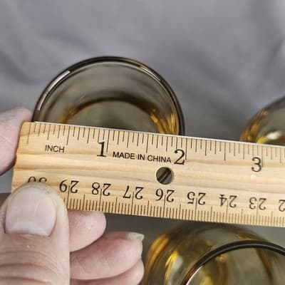 Vintage Set Of 4 Libbey Gold TEMPO 6 Ounce Juice Glasses 3.75" - Thumbnail 6