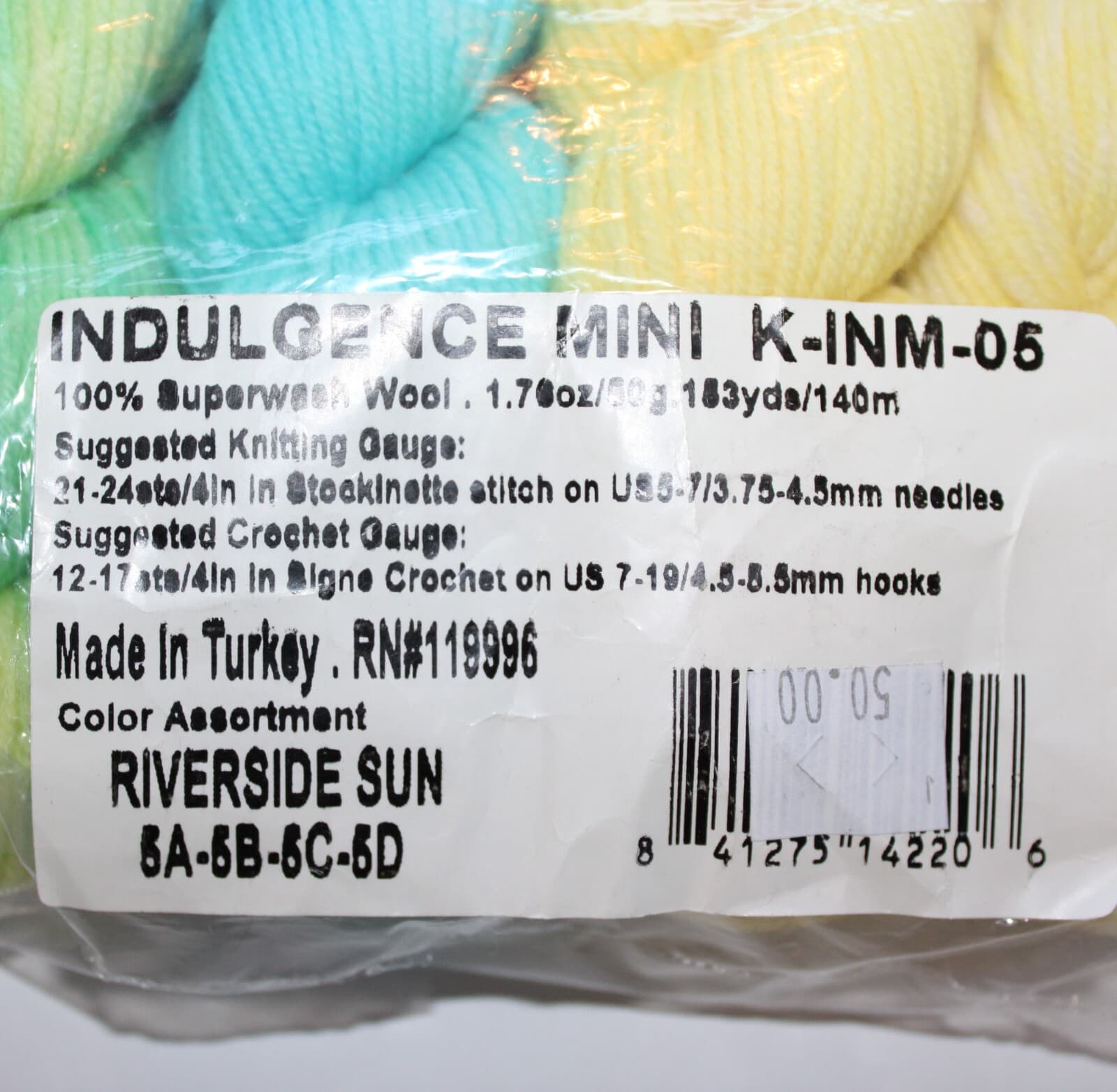 Yarn KFI Indulgence Mini K-INM-06 100% Superwash Wool Riverside Sun Asstt 4 col - Thumbnail 3
