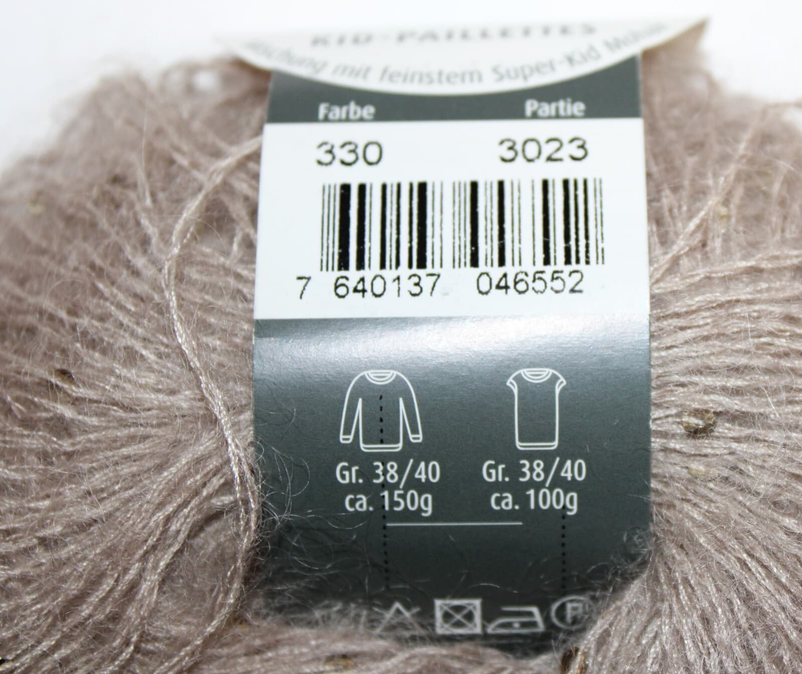 SALE Schulana Kid-Paillettes 42% Mohair 40% Polyester 18% Silk 25gr, 125m Beige - Thumbnail 4