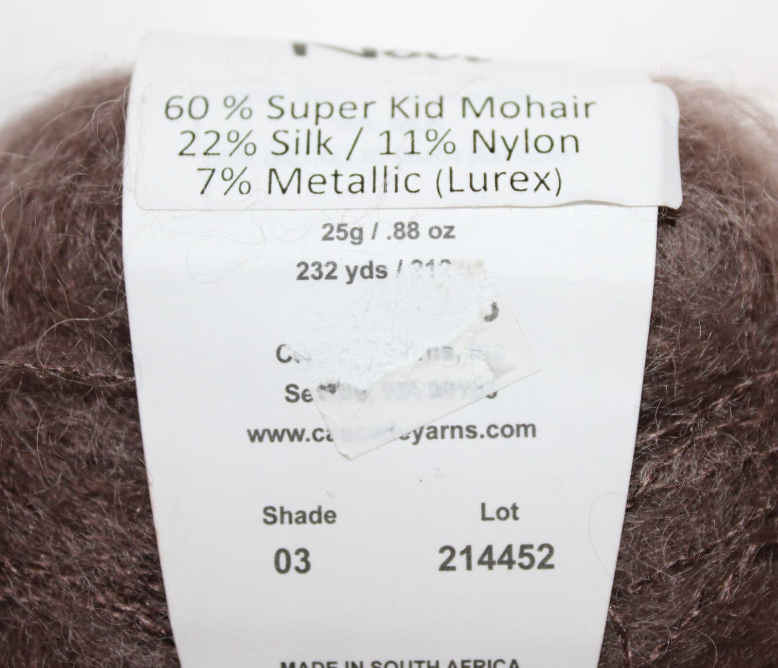 SALE Cascade Farms Kid Seta Noir 60% Super Kid Mohair 22% Silk Light Brown - Thumbnail 3