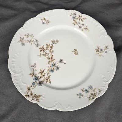 H&C L France Havilan D&Co Salad Lunch Plates 8.25" Blue Floral Sprigs Set of 3 - Thumbnail 3