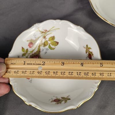 Briar Rose 5" Fruit Bowls Eschenbach Barvaria Germany Set of 2 Dessert - Thumbnail 5