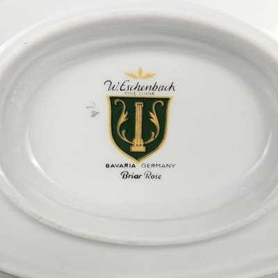 Briar Rose Gravy Boat with Attached Bottom Plate Eschenbach Barvaria Germany - Thumbnail 8